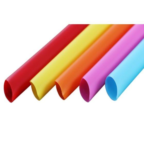 【2600本】130本×20箱 タピオカストロー（片先斜め） 5色アソート（裸 12×180mm） 包装なし シバセ工業 DAIYA STRAW タピオカ用（蓋突刺用）　2600本入