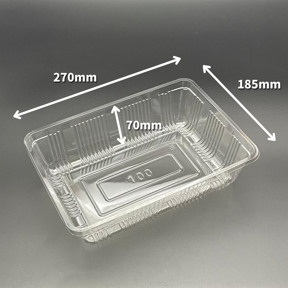【ケース：1000枚入】フルーツケース K-100 270&times;185&times;70mm ミネロン 透明 果物 青果 容器 汎用 A-PET 生産農家 青果店 りんご 梨 ぶどう いちご みかん 汎用 盛り合わせ｜パックNEXT　店 15,143円