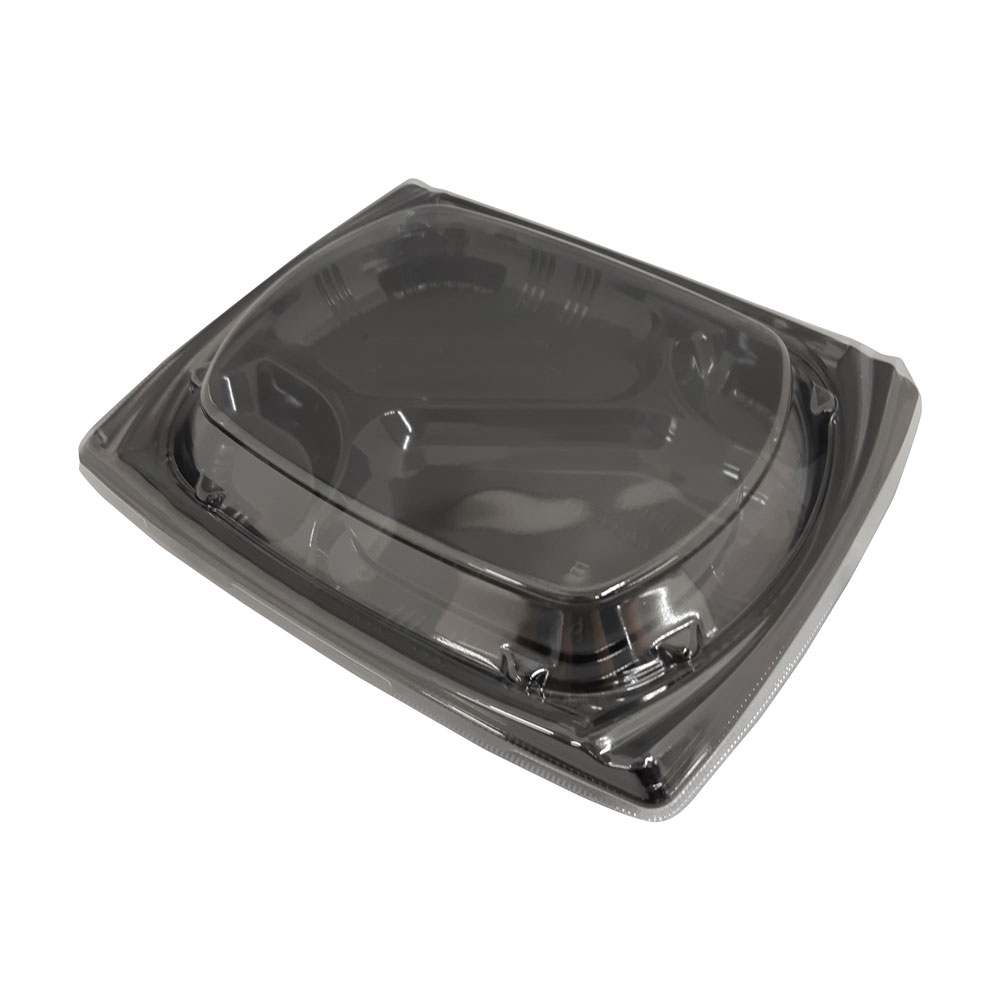 弁当 仕出し 使い捨て弁当容器 MSDプライム 24-19-1 黒 & T-プライム 24-19 嵌合蓋 OPET 1ケース 600枚セット 耐熱 電子レンジ対応 お持ち帰り テイクアウト【本体と蓋セット】