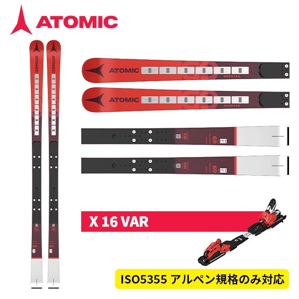 アトミック ATOMIC REDSTER G9 FIS REVOSHOCK W + X16VAR（金具付）赤いことはやりっ児 レディース 22-23 [旧模範例スキーの板] AA0028738 one color