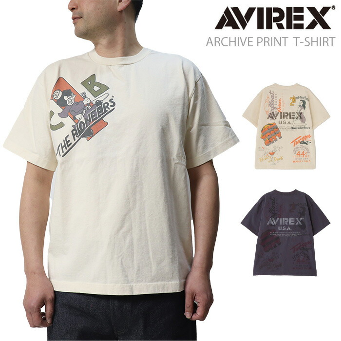 【ポイント10倍】正規取扱店 783-6134023 AVIREX アヴィレックス ARCHIVE PRINT T-SHIRT ヘビーウェイト Tシャツ 新作|Paddy