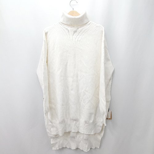 ◇ Θ ミーリー 分かりやすい系 長袖 タートルネック編み物 大きさF 白いこと系 レディース E  【中古】