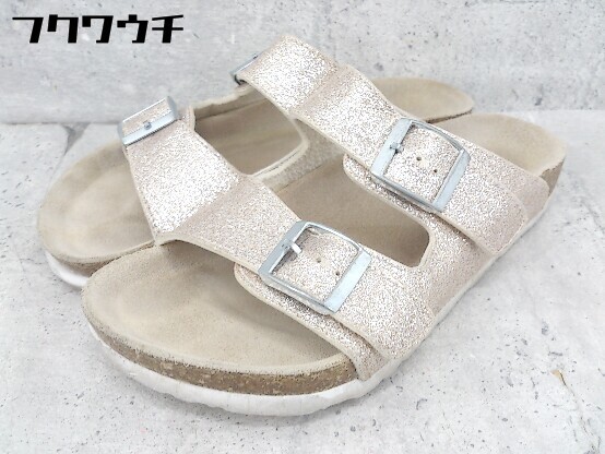 ◇ BEAMS LIGHTS ビームス ライツ ラメ サンダル 23cm相当 ピンク系 レディース