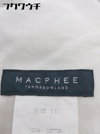 ◇MACPHEEマカフィーTOMORROWLANDウエストゴムハーフパンツサイズ32ベージュレディース【中古】