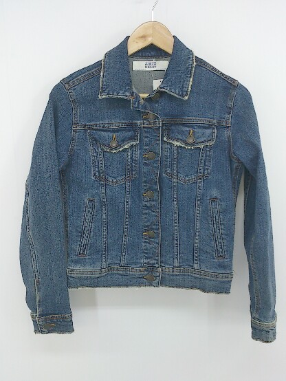 楽天市場】ザラ ロゴボタン デニムジャケット XS ブルー ZARA