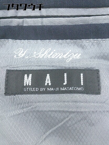 □ MAJI MASATOMO 背抜き パンツ スーツ シャドーストライプ シングル ...