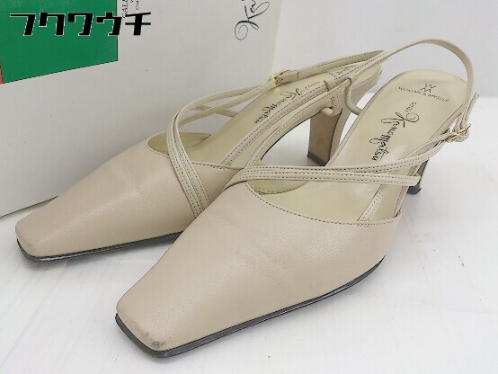 新品同様⭐銀座かねまつ 本革 エナメル ハイヒール パンプス 25 ベージュ SHOES CONCIERGE｜究極の“美人見えパンプス”｜銀座かねまつ