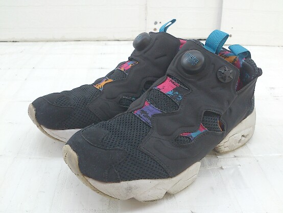 ◇ REEBOK リーボック INSTAPUMPFURYAR BD1506 スニーカー シューズ サイズ24cm ブラック マルチ レディース 【中古】