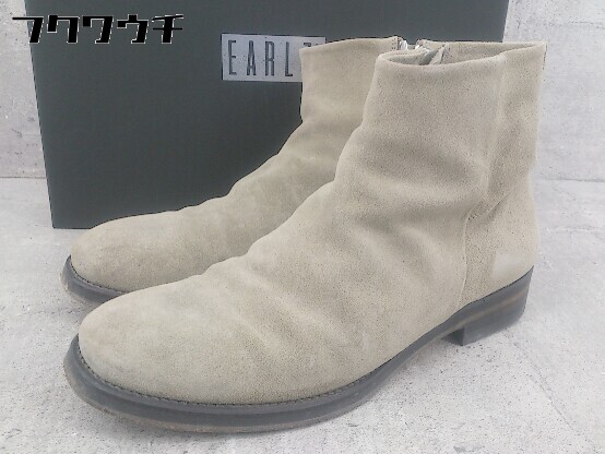 Earle アール サイドジップ ショート ブーツ サイズ42 ベージュ メンズ 感謝の声続々