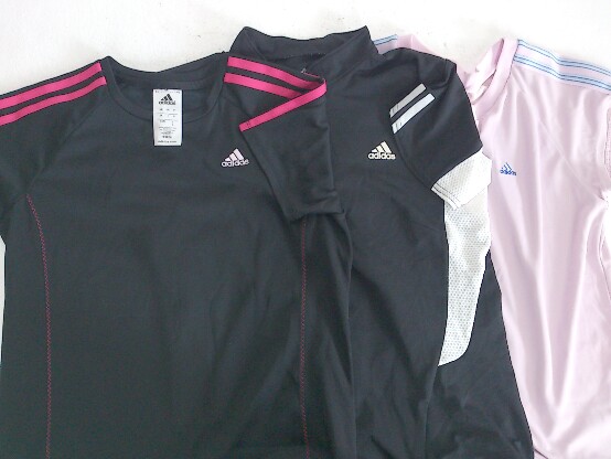 送料無料キャンペーン サイズlのみ 半袖 Adidas カットソー レディース まとめ売り3点セット Tシャツ アディダス スーツ セットアップ
