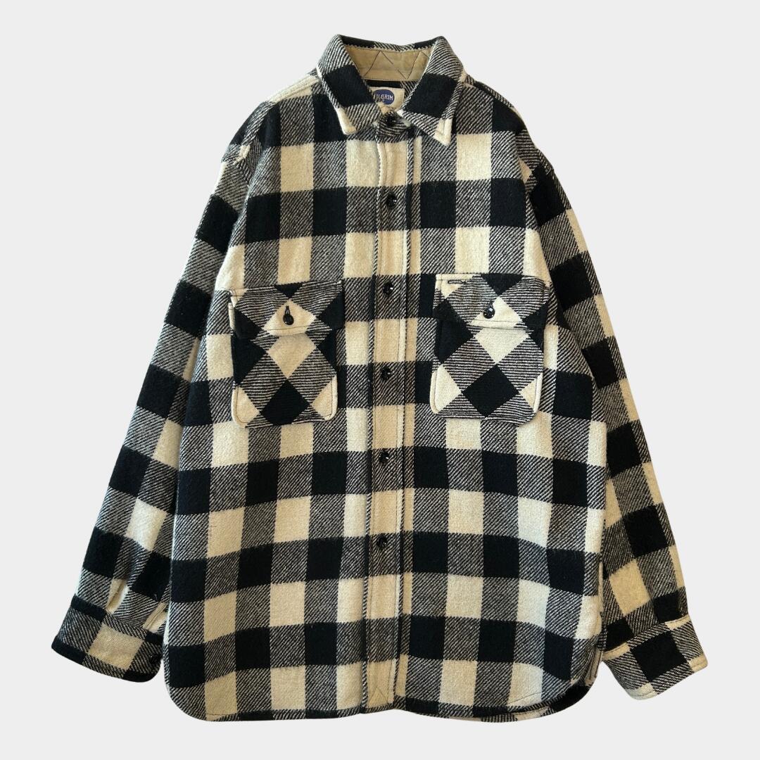 【外国で直輸入USED品】 60\u0027s PILGRIM ピルグリム バッファローチェックシャツ マチ付き添い人 差しつかえる照合のしるし /C0626SH-SO カジュアルシャツ-トップス