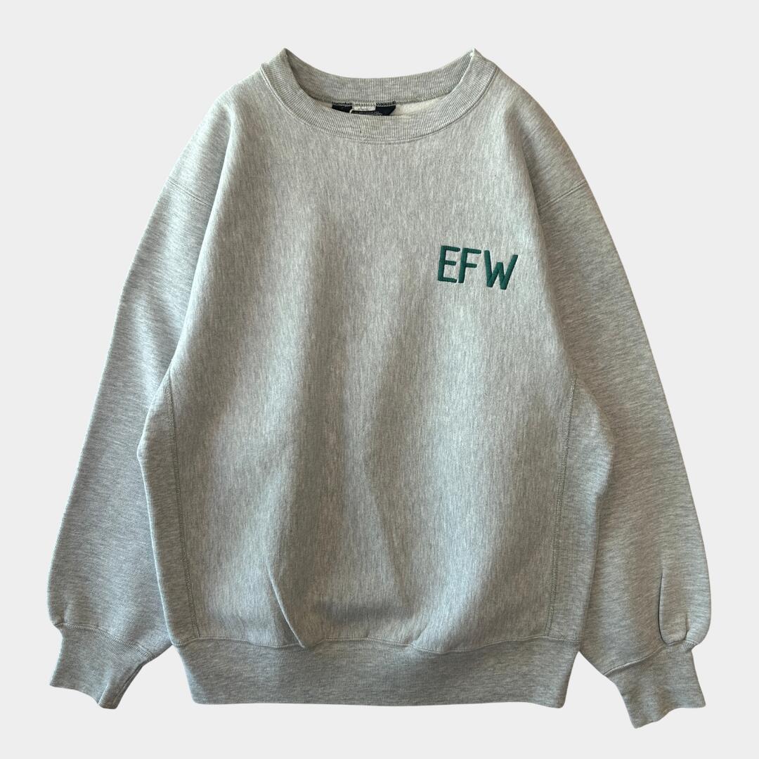 【海外直輸入USED品】80's Champion×LANDS' END Reverse Weave リバース EFW刺繍 スウェット グレー/A5398R-SO