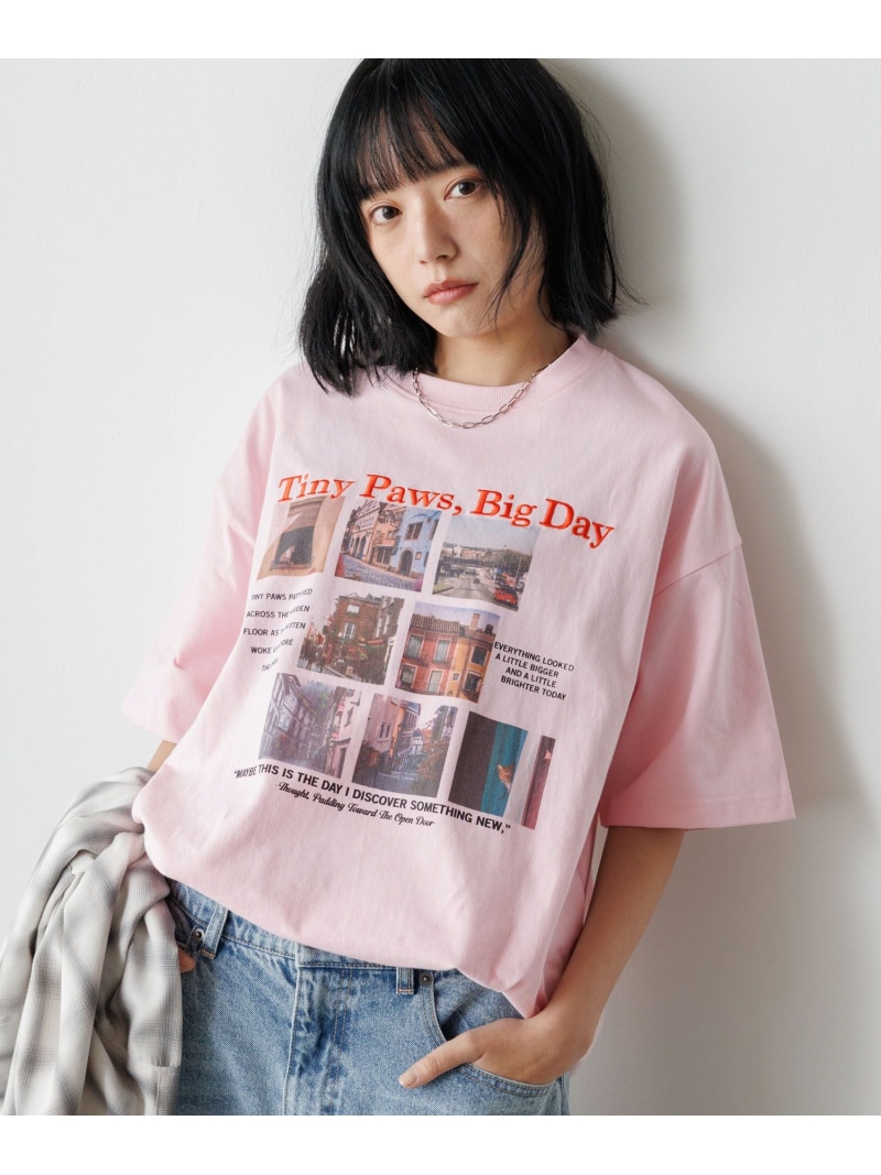 【PBLIM】ロストキャットT PAGEBOYLIM ページボーイ トップス カットソー・Tシャツ ピンク ブラック ホワイト【送料無料】[ Fashion]