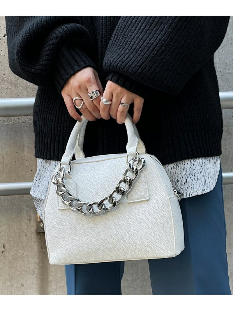 W チェーンミニボストンbag ページボーイ Pageboy ボストンバッグ バッグ