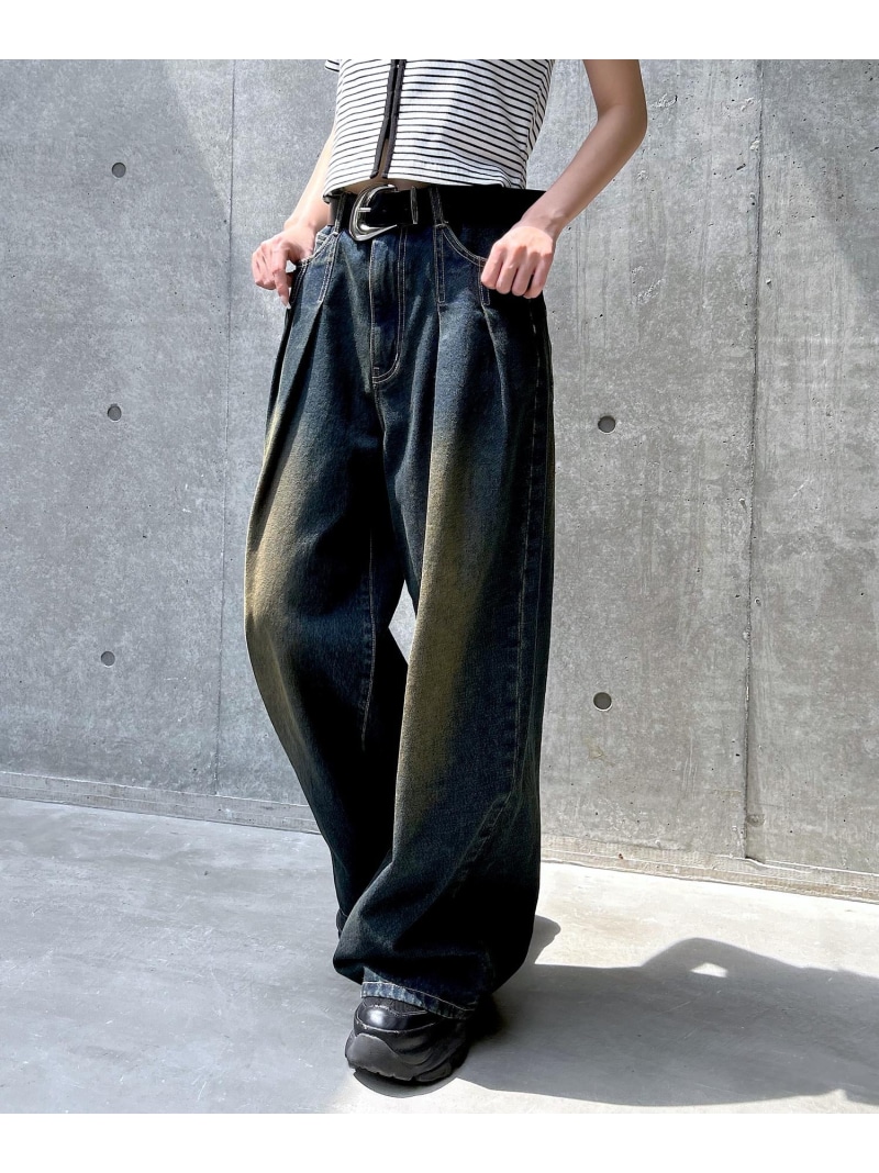 楽天市場】【SALE／43%OFF】ワイドフリーカットデニム【裾から