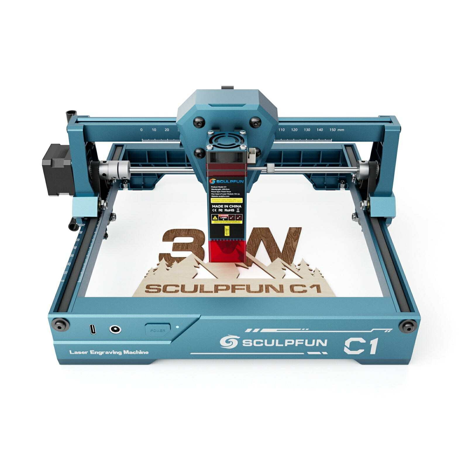 SCULPFUN C1 3W ミニポータブルレーザー刻みつける機