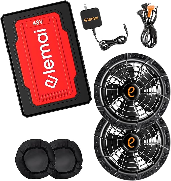空調服用 48V ファンバッテリーセット　elemai　2025新型 Amazon.co.jp: 【妥協なき暴風 48V最強進化】2025新型ファン