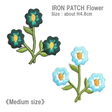 楽天市場 ワッペン 花 はな ハナ 高さ４ ８cm前後 刺繍ワッペン アイロンワッペン アップリケ ざっか Pagopago