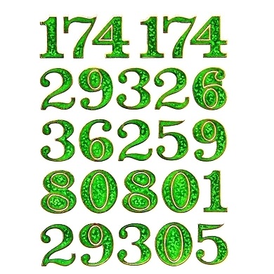 楽天市場】キラキラシール 数字（すうじ） 青色 《メタリック