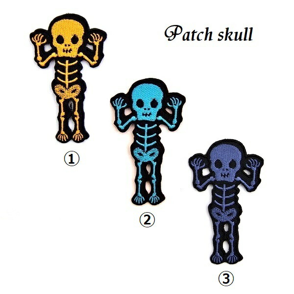楽天市場】ワッペン ドクロ スカル Skull 黒系 大きいサイズ