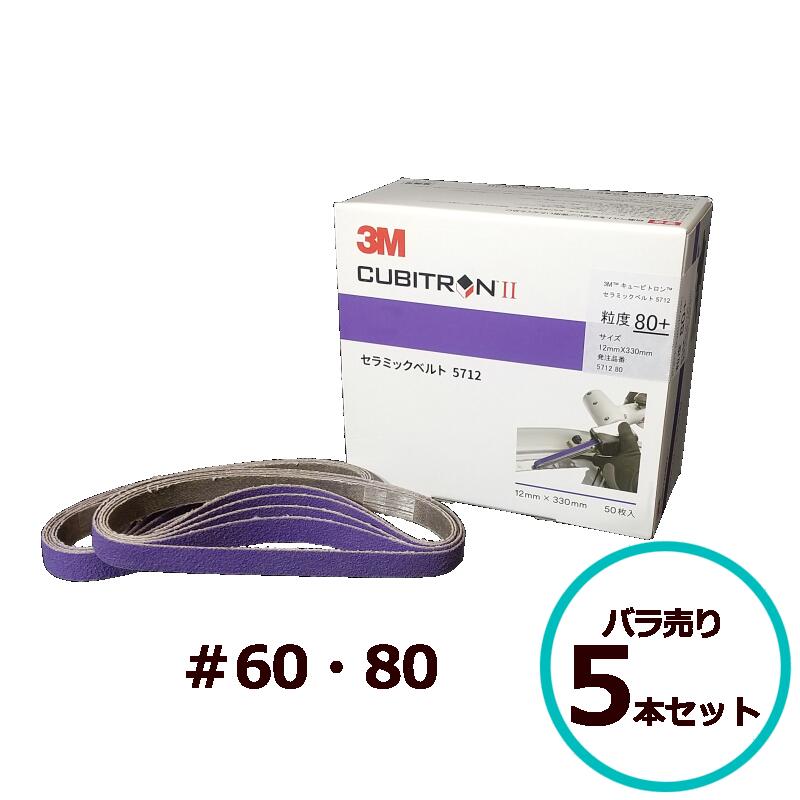 楽天市場】3M キュービトロンII セラミックベルト 5712 ＃60 ＃80 12mm