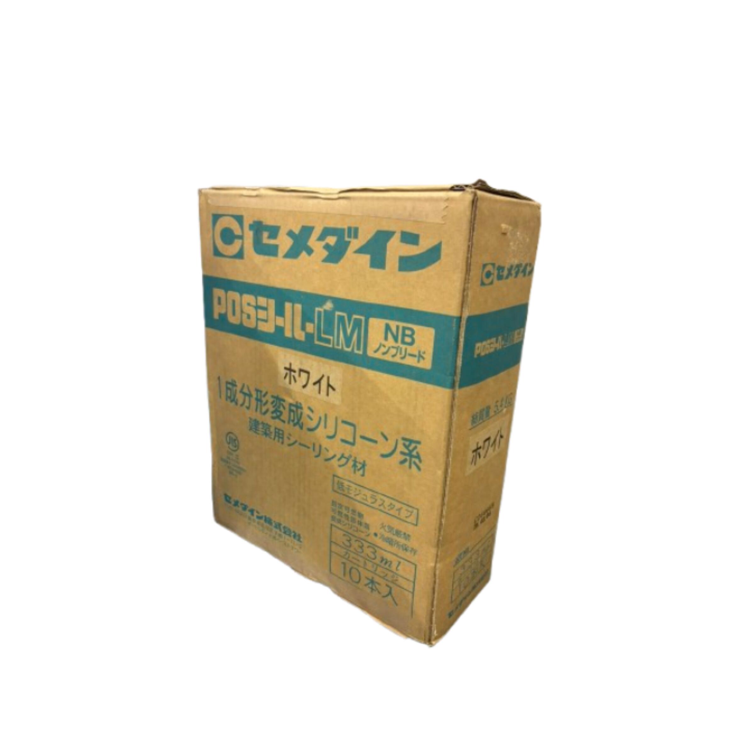 【在庫限り！即日出荷】セメダインPOSシールLM ホワイト 白 333ml/ 10本入り カートリッジ コーキング 変性シリコン 低ブリード 低汚染 建築用シーリング材 窯業サイディング 内外装の各種目地 セメダイン｜ペンキ屋モリエン