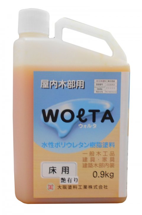 ウォルタ床用 ツヤ選りわける能力のある 4kg(約13～16平米分) 大阪絵の具産業 水溶性 床用 屋内木部