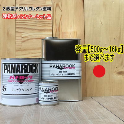 【ユニック Vレッド】 (主剤+硬化剤+シンナー付)パナロック 2液型ウレタン塗料 建設機械 ロックペイント 古河ユニック|ペイントBOOK