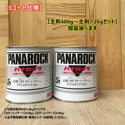 【日産 QBE】 プリズムホワイト(3P) 【レイヤー1+レイヤー2】パナロック 2液型ウレタン塗料 自動車 ロックペイント|ペイントBOOK
