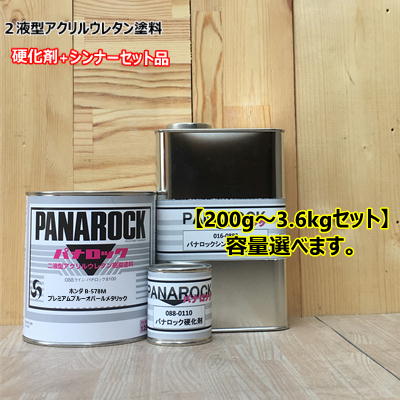 【ホンダ B-578M】 プレミアムブルーオパールメタリック 【主剤+硬化剤+シンナー】 パナロック 2液型ウレタン塗料 自動車 ロックペイント|ペイントBOOK