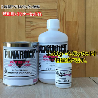 【ジャガー KAB/2482】 AMETHYST GRAY-PURPLE 【主剤+硬化剤+シンナー】 パナロック 2液型ウレタン塗料 自動車 ロックペイント|ペイントBOOK