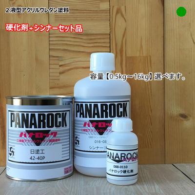 日塗工 【42-40P】 マンセル 2.5G4/8 【主剤+硬化剤+シンナー】 パナロック 2液型ウレタン塗料 自動車 ロックペイント|ペイントBOOK