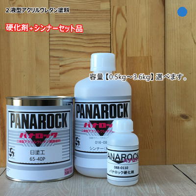 日塗工 【65-40P】 マンセル 5B4/8 【主剤+硬化剤+シンナー】 パナロック 2液型ウレタン塗料 自動車 ロックペイント｜ペイントＢＯＯＫ 32,626円
