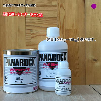 日塗工 【95-30P】 マンセル 5RP3/8 【主剤+硬化剤+シンナー】 パナロック 2液型ウレタン塗料 自動車 ロックペイント|ペイントBOOK