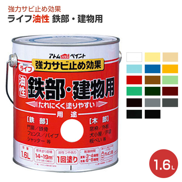 楽天市場】水性ウレタン建物用（つやあり） 1.6L (多用途/ペンキ/塗料