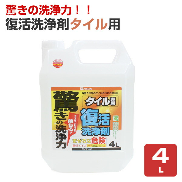 カンペハピオ 生きかえる洗いもの剤 瓦用 4L