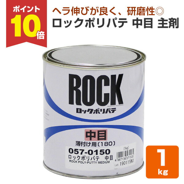 Amazon | ロックペイント ロック金属用ポリパテ 中目 薄付け用