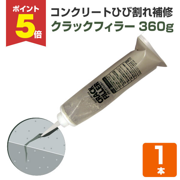 【期間限定P5倍】 【ひび割れ補修】 クラックフィラー 1本 ＜超微粒子セメント＞ 床用 コンクリート・モルタル・クラック補修 (コンクリート床面のひび割れを補修) AFJ（旧アシュフォードジャパン）