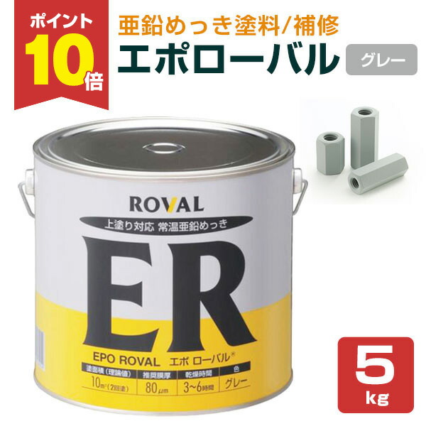 楽天市場】【P10倍！】 厚膜ローバル 25kg ＜グレー＞ 重ね塗り