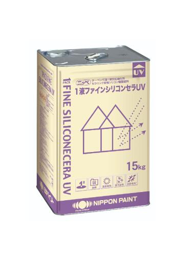 【送料無料】ニッペ　１液ファインシリコンセラUV　つや有　23-255チョコレート　15ｋｇ｜ペイントショップひまわり