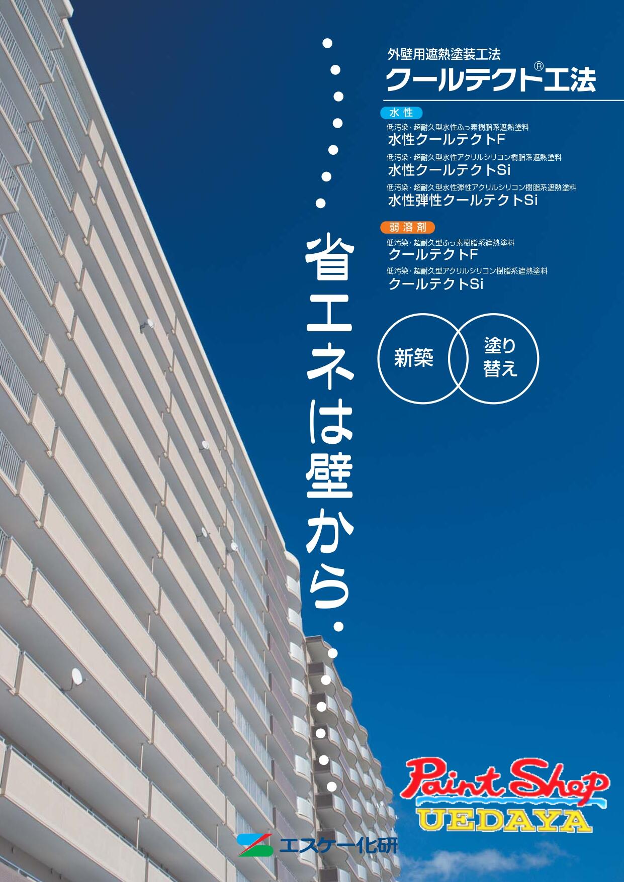 水溶性クールテクトSi 艶有 16kg 外壁用遮熱ペンキ塗り工法  エスケー化研 【法人相応う可】