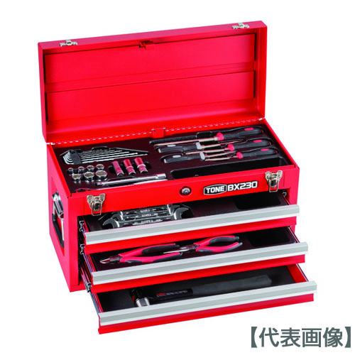 ＴＯＮＥ　整備用工具セット　ツールセット　ＢＸ２３０仕様　レッド（TSA352）437-9942【ＴＯＮＥ（株）】｜ペイントアンドツール