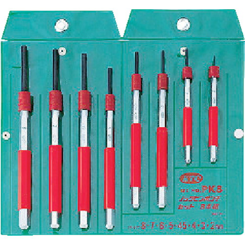 ＫＴＣ ノックピンポンチセット［８本組］（PK8） 373-7241
