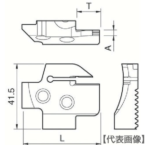 京セラ 溝入れ用ホルダ（KGDFR-50-3C-C）648-6428 【京セラ（株）】 DIY・工具-花・ガーデン・DIY