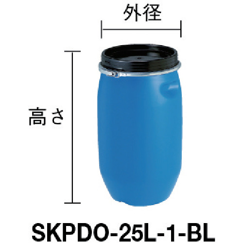 サンコー プラドラムオープンタイプPDO120L−1青(SKPDO120L1BL)