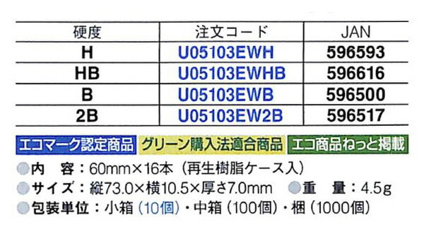 三菱鉛筆 uni0.5-103EW 小箱（10個） 【三菱鉛筆】｜ペイントアンドツール