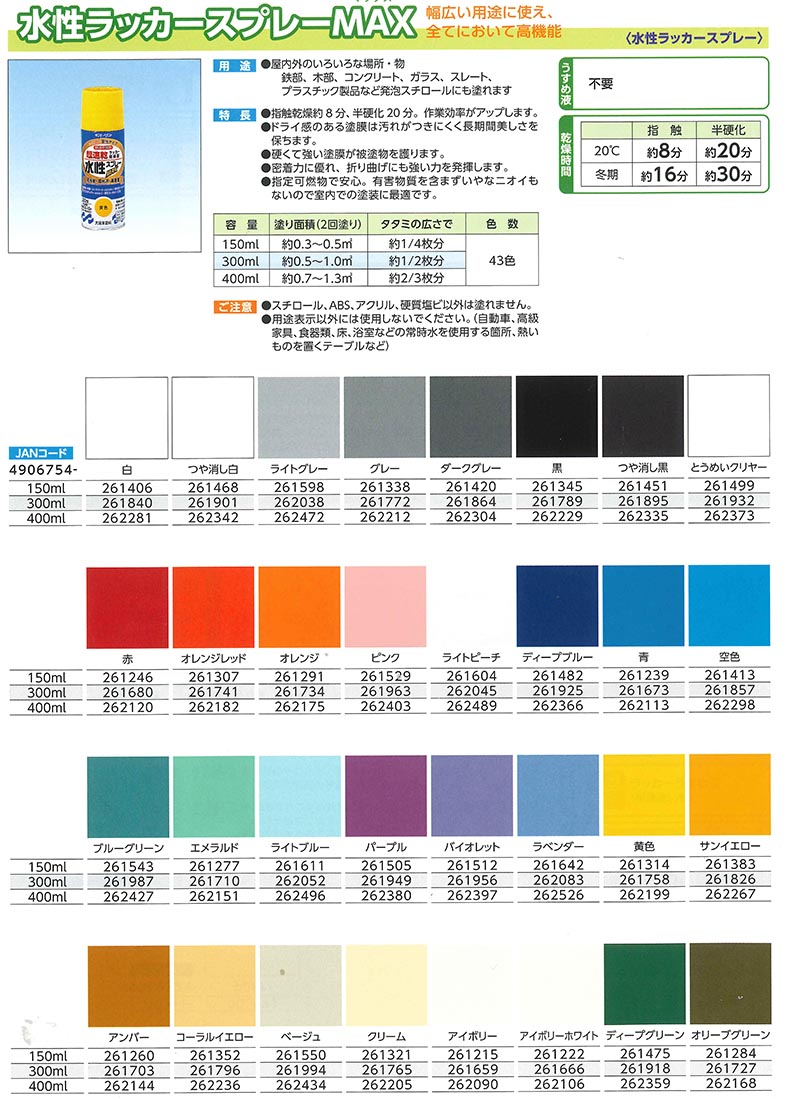 楽天市場 水性ラッカースプレーmax 150ml ゴールド サンデーペイント ペイントアンドツール