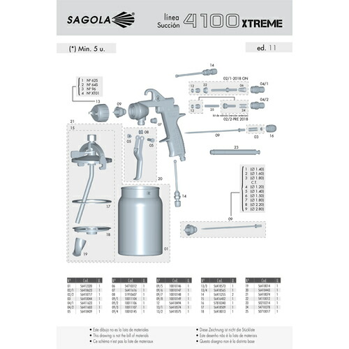 SAGOLAスプレーガン用ニードルガイド56411603(56411603)【SAGOLA社】