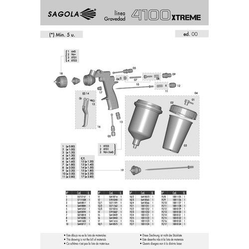SAGOLAスプレーガン用ニードルガイド56411603(56411603)【SAGOLA社】