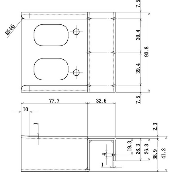 TRUSCOピッキングラック用ワイドホイルコンベヤ取付金具A(VW70A)【トラスコ中山(株)】